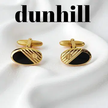 컨디션 최상 dunhill 던힐 커프스 골드 x 블랙