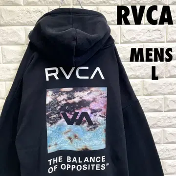 RVCA 루카 풀오버 파커 데카 로고 안감 보풀 처리 남성용 L 사이즈