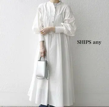 SHIPS 어떤 긴 원피스 캐노티지 요크 주름 원피스