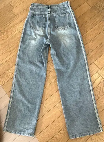 라인 스티치 데님 팬츠