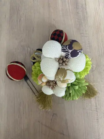 성인식 사전 촬영 머리 장식 일본 전통 스타일
