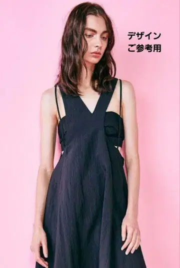 아키라나카 원피스 점프스커트 검정 리 100%