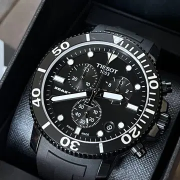 [새상품급] TISSOT 티쏘 씨스타 1000 블랙 T120417