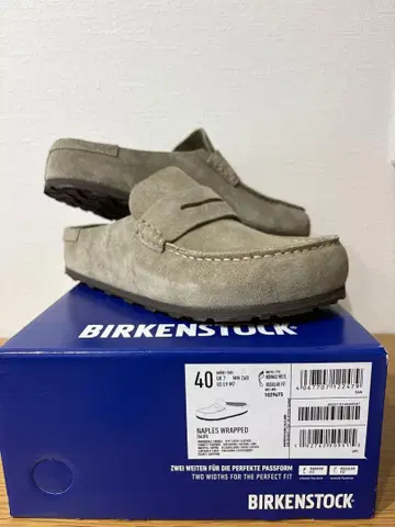 Birkenstock Naples Wrapped 사보 샌들 40 토프