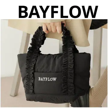 BAYFLOW [장지갑도 수납 가능한 사이즈] 프릴 로고 토트 S