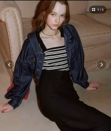 eimy istoire 리본 스트라이프 니트 원피스