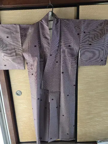 기하학 무늬 보라색 계열 소문양 기모노