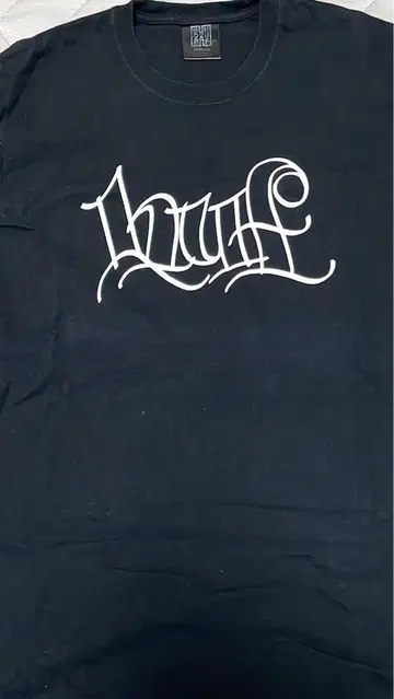 HUF 로고 티셔츠 검정