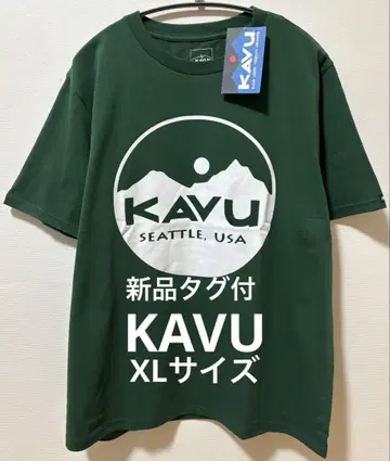 미사용 새상품 택 포함 KAVU 카부 빅 브랜드 로고 티셔츠 오버사이즈