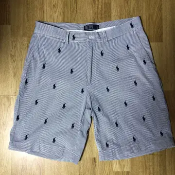 랄프 로렌 자수 단축 팬츠 스트라이프