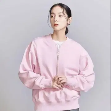 beauty&youth 코튼 쭈리 프론트 지퍼 맨투맨