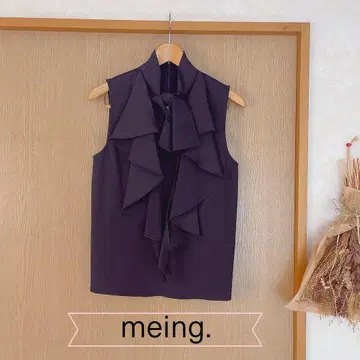 meing tie frill blouse black 클리닝 완료