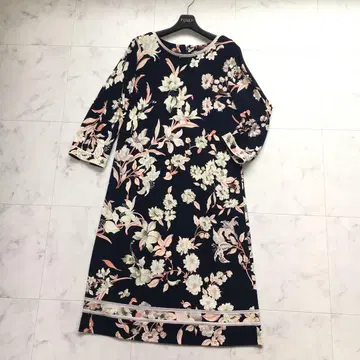 최근 새상품급 LEONARD 레오나르 코튼 스트레치 원피스 42