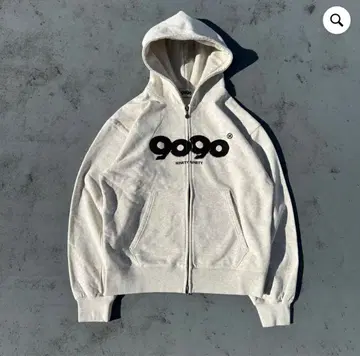 9090 OG 로고 지퍼 후드 집업 지퍼 후드 집업 더블 지퍼