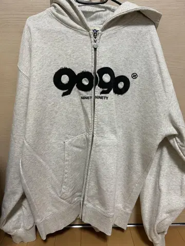 9090 OG 로고 지퍼 후드 집업 지퍼 후드 집업 더블 지퍼