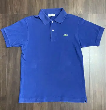 LACOSTE 파랑 피케 셔츠 사이즈 3 L1212A 일본제