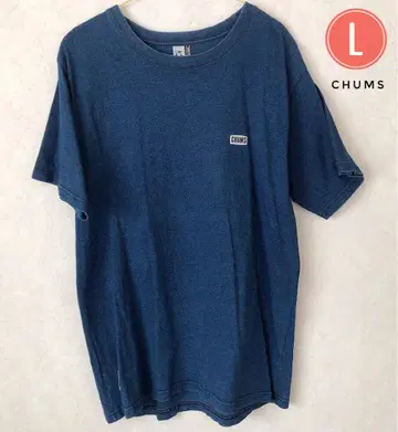 NO.250 CHUMS 다크 블루 인디고 티셔츠 L 사이즈