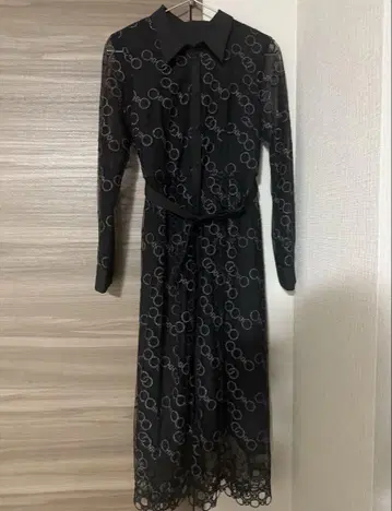 그레이스 콘티넨탈 블랙 롱 셔츠 원피스