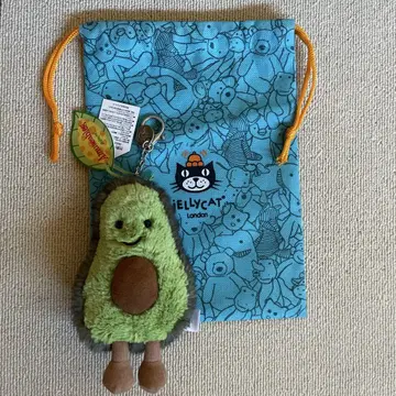 정품 Jellycat 제리캐트 아보카도 키링 지퍼백 포함