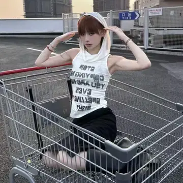 Y2K 화이트 탱크탑
