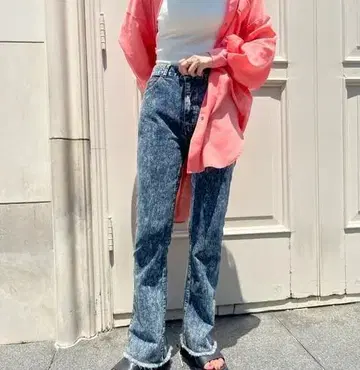CHIGNON 스키니 플레어 데님 팬츠