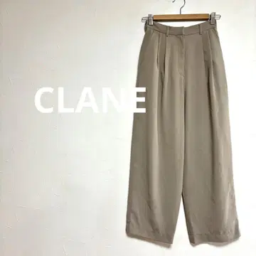 클레인 CLANE 베이직 탭 와이드 팬츠 베이지 여성용 S