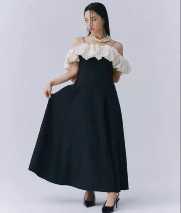 eimy istoire 주름 프릴 오프숄더 원피스 S