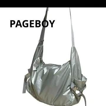 PAGEBOY 실버 숄더백