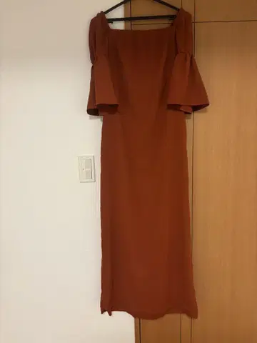 캐스타네 벨 슬리브 컬러 드레스