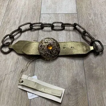 새상품 CLASS roberto cavalli 가죽 버클 벨트 S 5