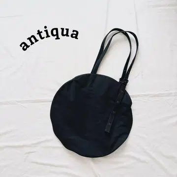 안티쿠아 원형 빅 토트백 숄더백 블랙