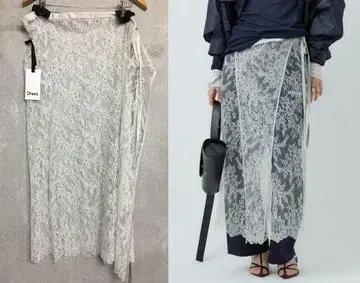 카오스 25SS 새 제품과 동일 태그 부착 CR 마 레이스 래핑 스커트