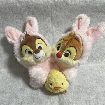 칩과 데일 인형 토끼와 병아리 장식