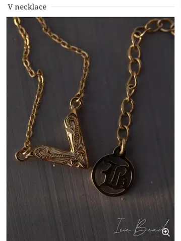 아이리 비치 하와이안 주얼리 V넥리스 골드