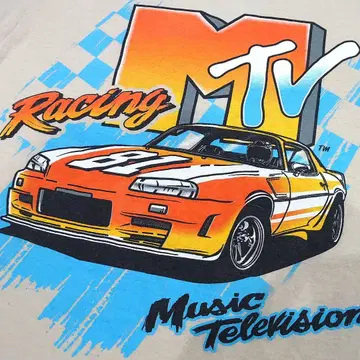 MTV 레이스카 그래픽 티셔츠 M