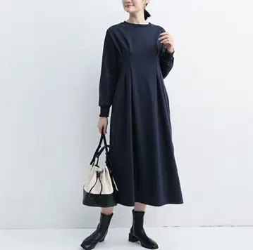 네이비 롱 원피스 M 사이즈