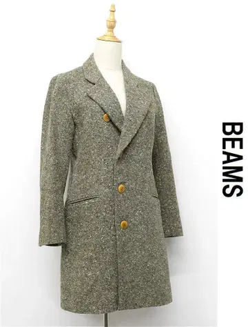 J417/BEAMS BOY 비스 보이 트위드 체스터 코트 녹색