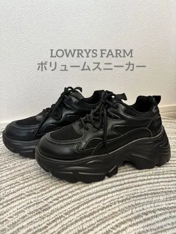 LOWRYS FARM 로리즈팜 볼륨 스니커즈 통굽 블랙