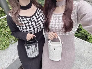 evelyn 하운드투스 체크 머메이드 OP