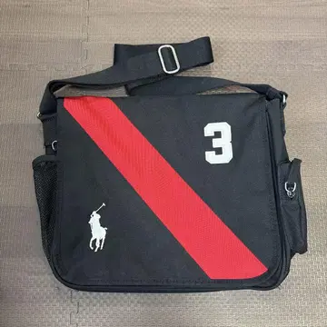 Polo Ralph Lauren 메신저 백 블랙/레드