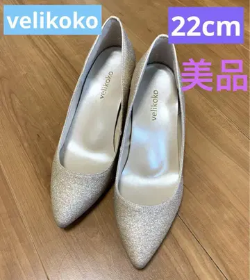베리코코 펌프스 포인트 토 미품 라메 파티 22cm