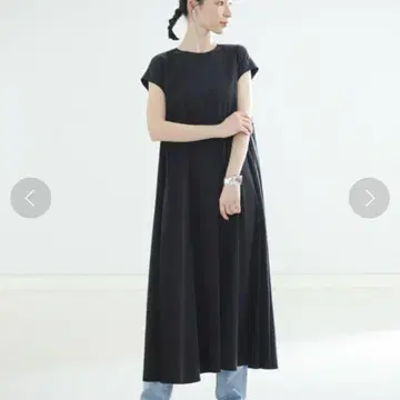 Demi-Luxe BEAMS 피브릴 슬리브리스 원피스
