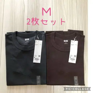 새 제품 미사용 유니클로 크루넥 티셔츠 M 사이즈 세트 UNIQLO