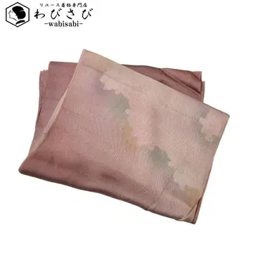 한복 소품 띠 장식 순면 실크 눈꽃 무늬 붉은 쥐색 C-6176