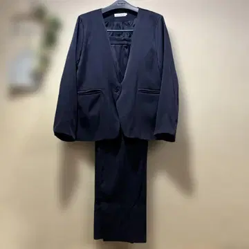 네이비 V넥 팬츠 세트