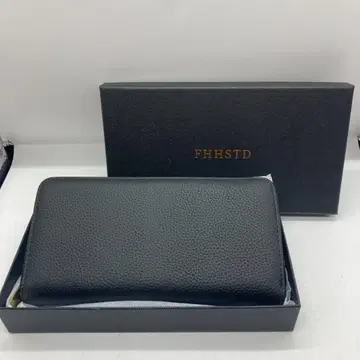 미사용품 FHHSTD 장지갑 가죽 소가죽 블랙 다기능 박스 있음