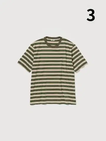 AURALEE GRADIENT STRIPE JERSEY TEE 3