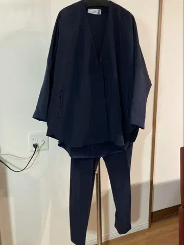 PASSIONE 네이비 벌룬 슬리브 긴팔 셋업 3세트