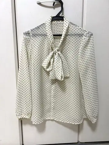 내추럴 뷰티 베이직 도트 보타이 블라우스 세레모니 입학 졸업