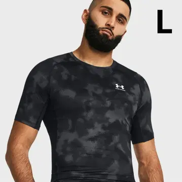 새상품 UNDER ARMOUR 블랙 카모플라쥬 컴프레션 L